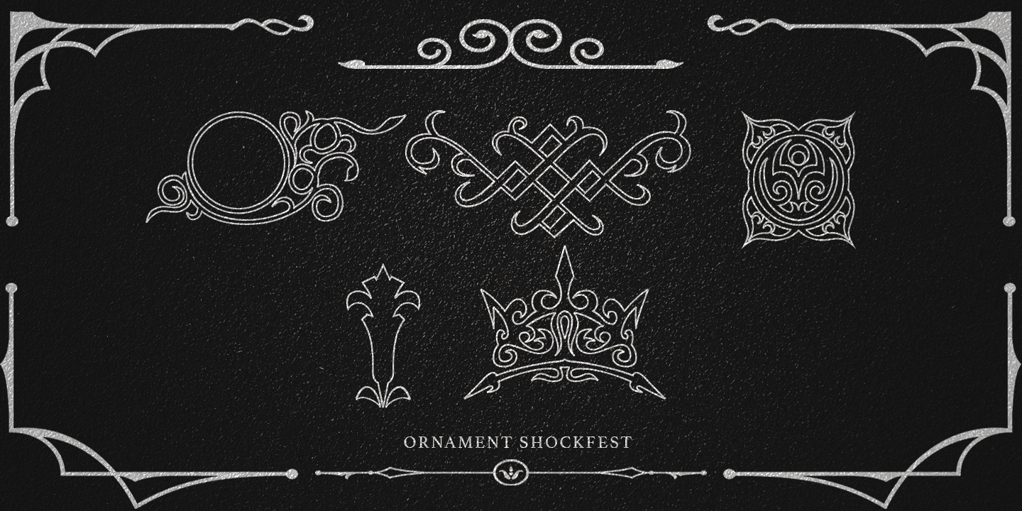 Beispiel einer Shockfest Ornament-Schriftart